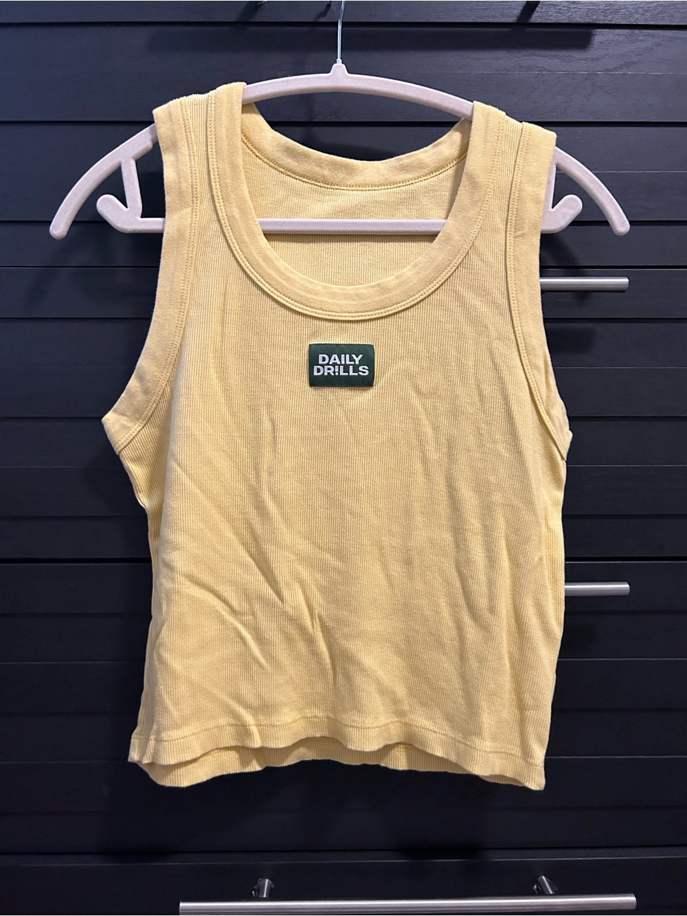 Daily Drills Yellow Ribbed Scoop Tank